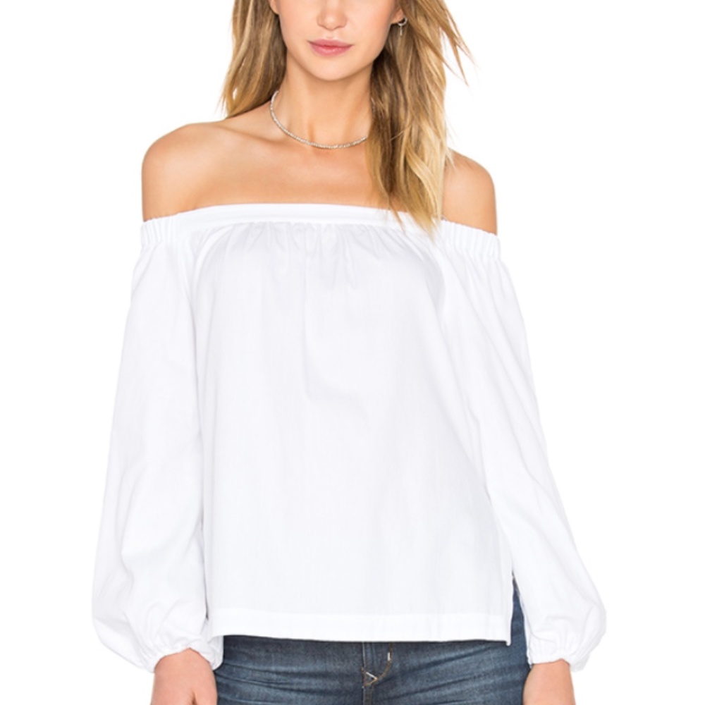 BCBG Off the Shoulder Top White